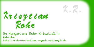 krisztian rohr business card